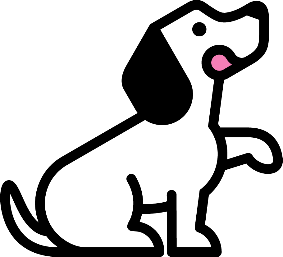 Broo with paw raised